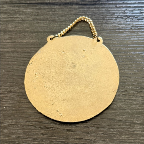 Jerusalem Wall Plaque Pendant - Jerusalem Cross. Red and Gold - Picture 2 of 4